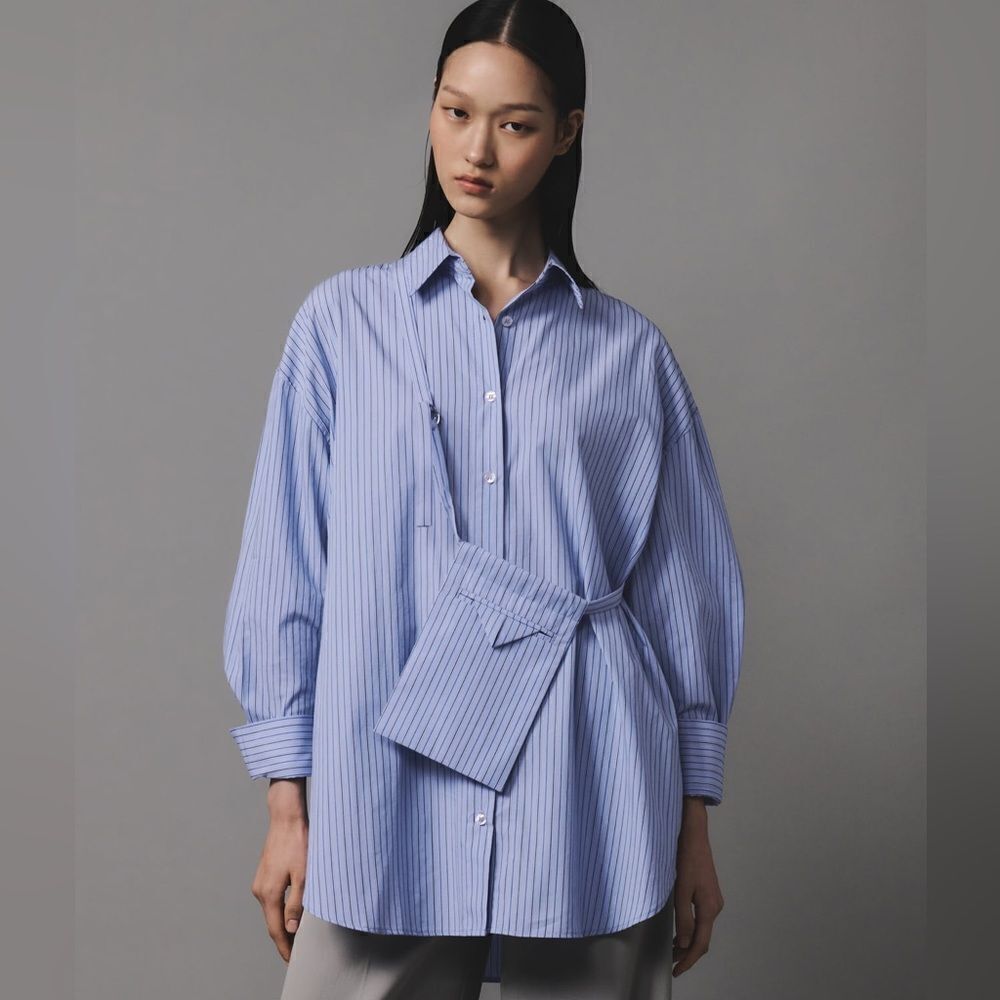Zara Shirt Striped with Detachable Bag New - Picture 5 of 11